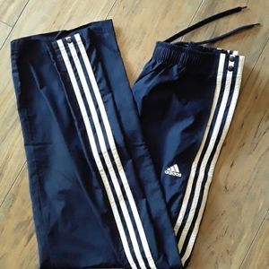 Adidas tear away pants, navy blue